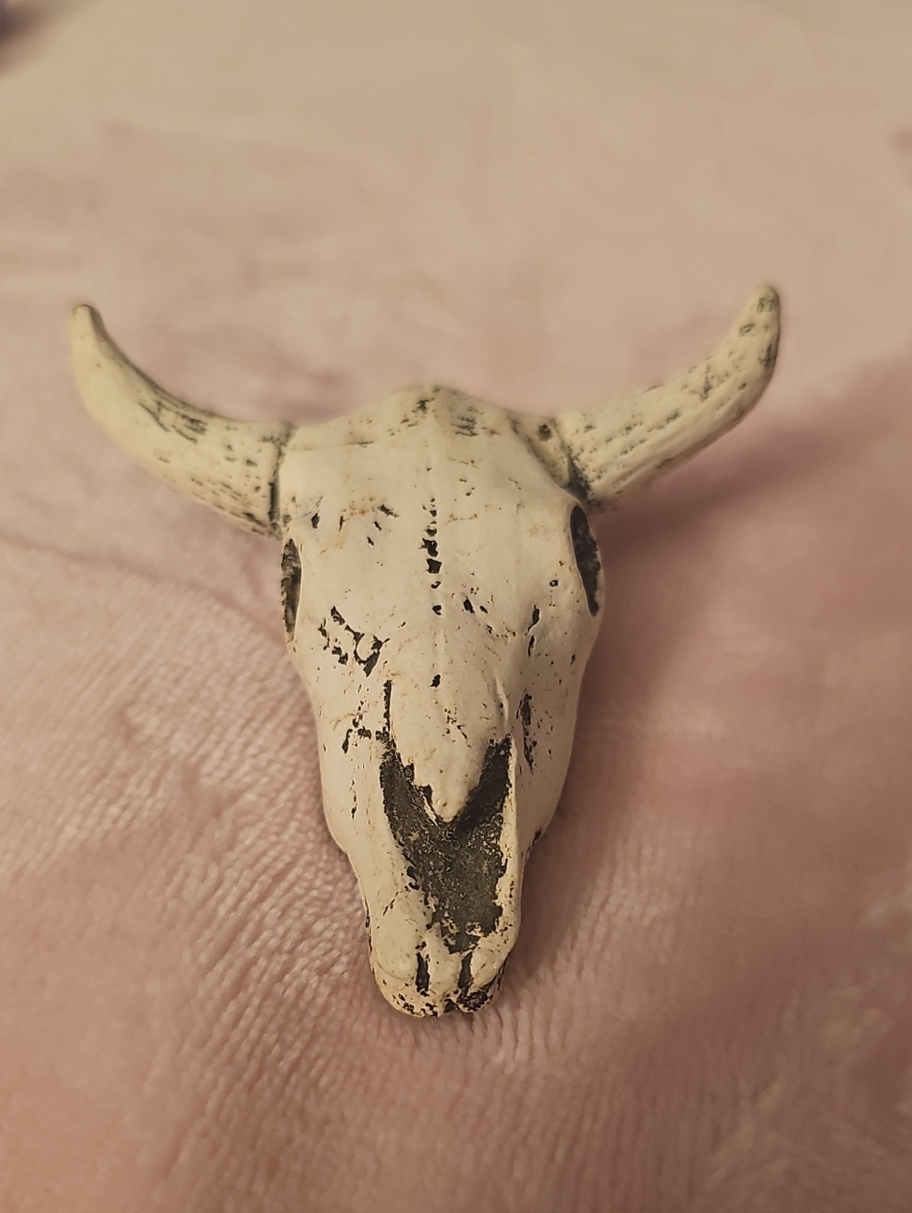 Unisex White Bull Skull Pendant